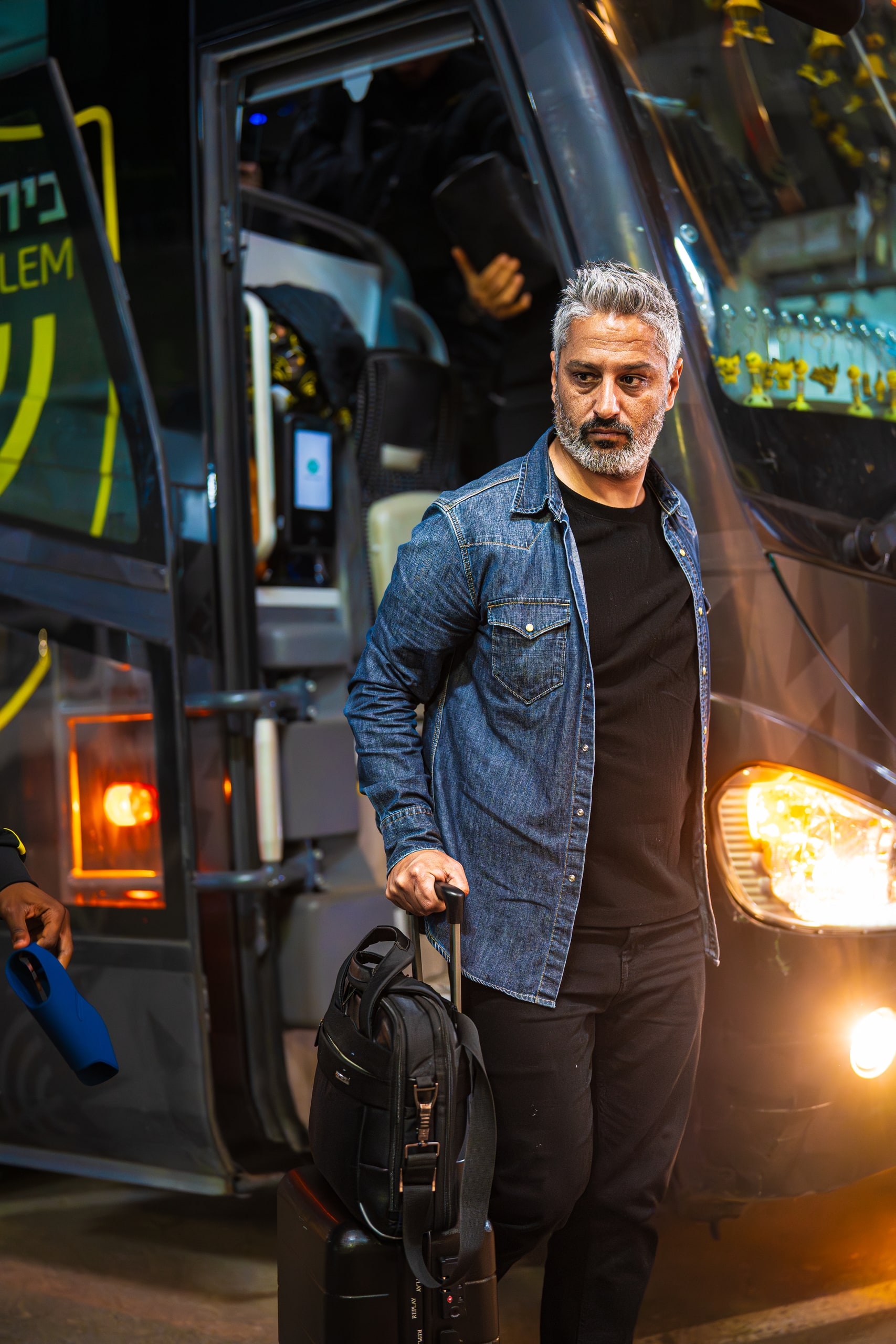 Player arriving at the stadium on match day