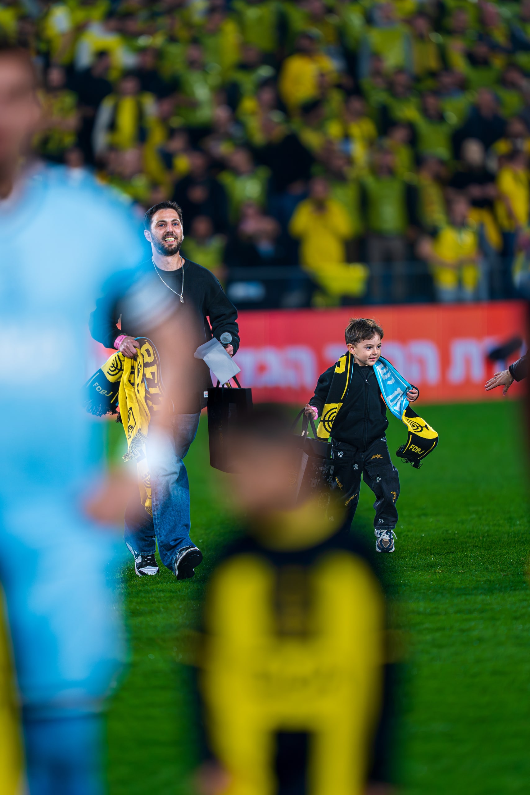 Pre-match ceremony on the pitch